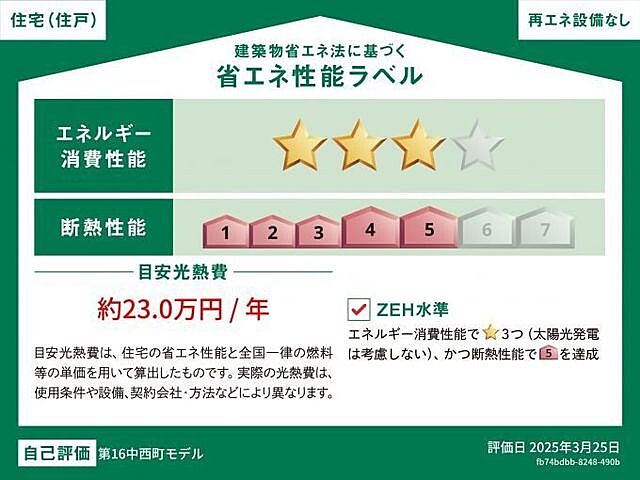 省エネ性能ラベル 宮崎市中西町