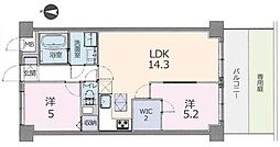 エンゼル川口金山町 2LDKの間取図画像