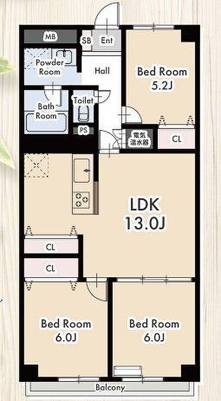 3LDK 間取り