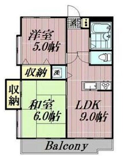 2LDK 間取り