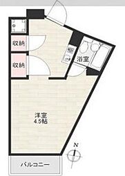 ウィンベルソロ西川口6 ワンルームの間取図画像