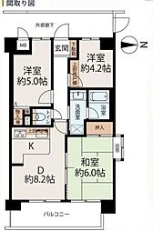コスモ川口並木元町エグゼ 3LDKの間取図画像