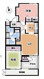 ライオンズマンション川口東本郷台 2LDKの間取図画像