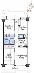 グリーンコーポ西川口 3LDKの間取図画像