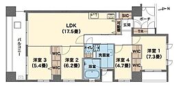 ローレルコート川口 4LDKの間取図画像