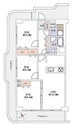 メイツ川口 3LDKの間取図画像