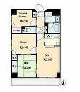 間取り：2ＳＬＤＫ、専有面積66.40m2