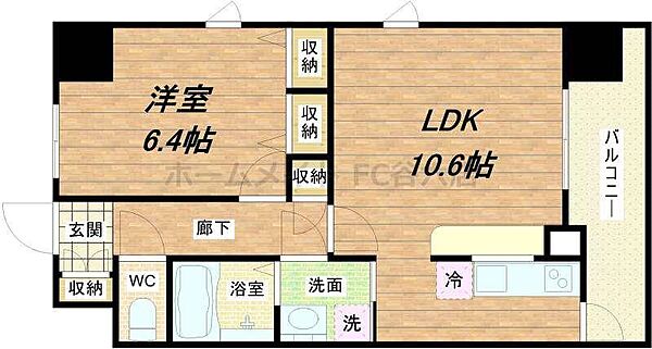 S-RESIDENCE谷町九丁目 ｜大阪府大阪市天王寺区生玉前町(賃貸マンション1LDK・5階・40.37㎡)の写真 その2