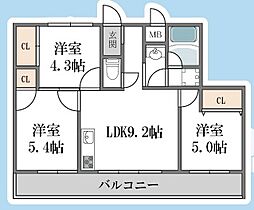 トータス西天満  ｜ 大阪府大阪市北区西天満3丁目4-28（賃貸マンション3LDK・10階・58.38㎡） その2