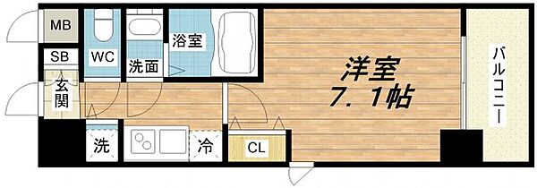 S-RESIDENCE谷町九丁目 ｜大阪府大阪市天王寺区生玉前町(賃貸マンション1K・14階・25.12㎡)の写真 その2