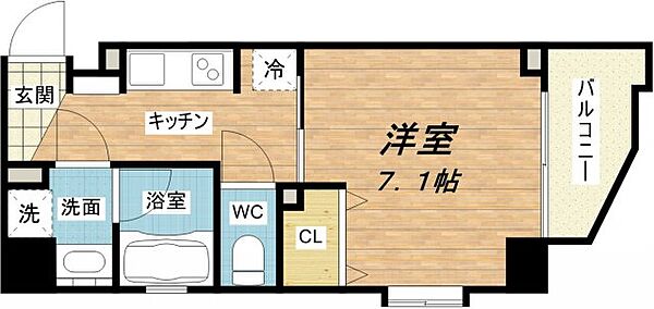 セイワパレス長堀南 ｜大阪府大阪市中央区島之内1丁目(賃貸マンション1K・6階・25.72㎡)の写真 その2