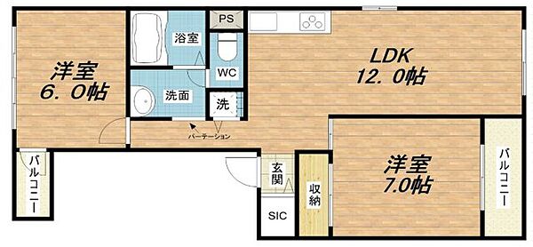 NMマンション　万代マンション ｜大阪府大阪市阿倍野区万代1丁目(賃貸マンション3DK・2階・55.00㎡)の写真 その2