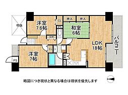 グランデュール鴨川ナイアス1番館 3LDKの間取図画像