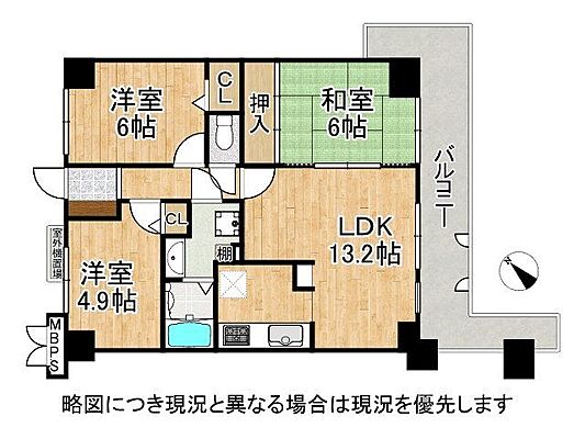 間取り 藤和ハイタウン守山　中古マンション 3階/-