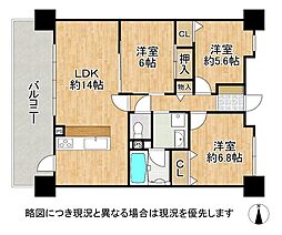 パデシオン浜大津 3LDKの間取図画像