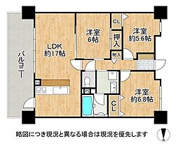 パデシオン浜大津 3LDKの間取図画像