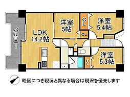 フォルクローレ草津東 3LDKの間取図画像