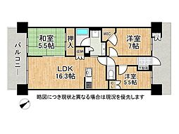 ジェイグラン・エル草津 3LDKの間取図画像