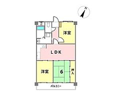 宝第2笠寺ハイツ 3LDKの間取図画像
