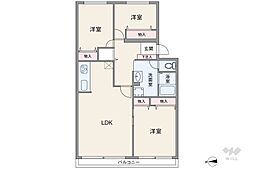 ライオンズマンション西川口第3 3LDKの間取図画像