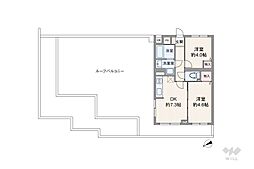 エスポワール常盤台 2DKの間取図画像