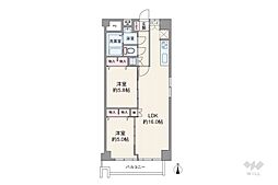 川口栄町グレースマンション 2LDKの間取図画像