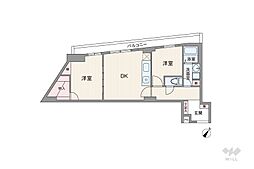 フドウ西川口ハイツ 2DKの間取図画像