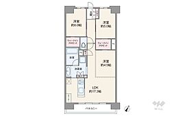 プレミスト東京王子 3LDKの間取図画像