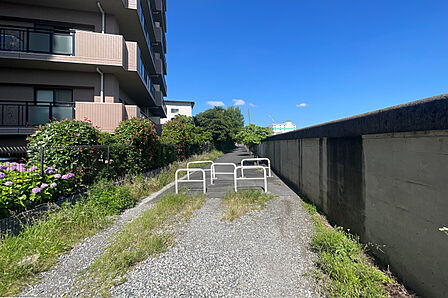 敷地北側の前面道路(東側から)