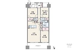 ローレルコート川口 2SLDKの間取図画像