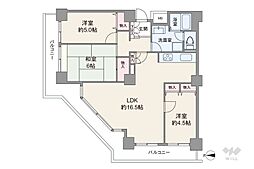 リプレ川口一番街6号棟 3LDKの間取図画像