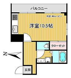 後藤ビル 1Kの間取図画像