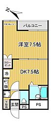 サンライズ南池袋 1DKの間取図画像