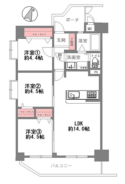 間取りを拡大表示