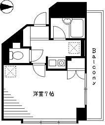 グランヴァン荻窪 1Kの間取図画像