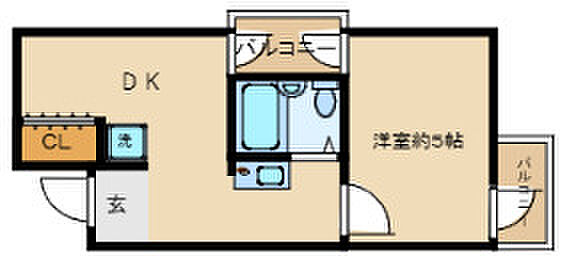 ラ・ペール一番館 5C｜大阪府大阪市淀川区新高1丁目(賃貸マンション1DK・5階・23.91㎡)の写真 その2