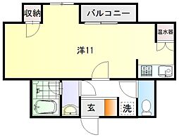 アパートメントハウスM&Y ワンルームの間取図画像