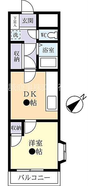 プライドタワー 0206｜茨城県笠間市旭町(賃貸マンション1DK・2階・27.26㎡)の写真 その2