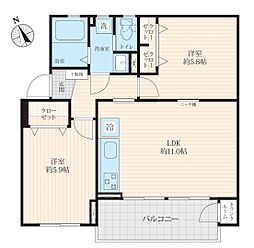 間取図画像 2LDK