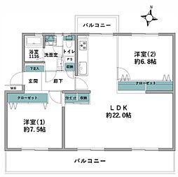 間取図画像 2LDK