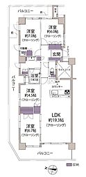 ジェイパーク川崎 4LDKの間取図画像