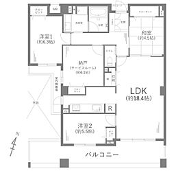 クレストフォルム新百合ヶ丘サウスヒル 3SLDKの間取図画像