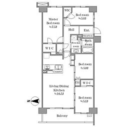 グランシティ湘南海岸2ガレリアプラージュ 4LDKの間取図画像