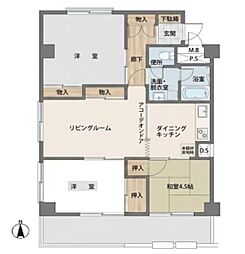 溝の口セントラルマンション 3LDKの間取図画像