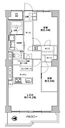 コーシン菊名マンション 2LDKの間取図画像