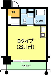 ミールズ新大阪 ワンルームの間取図画像