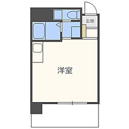 ミールズ新大阪 ワンルームの間取図画像