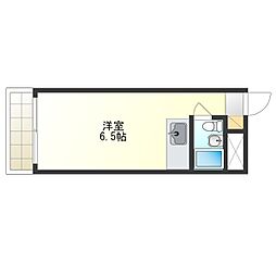 ロイヤル三津屋 ワンルームの間取図画像