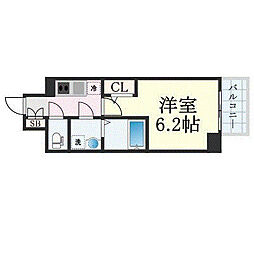 大阪市東淀川区東淡路4丁目マンション 1Kの間取図画像