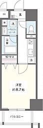 ラヴィーユ1930 1Kの間取図画像